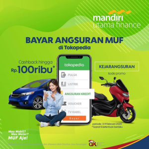Cashback di Tokopedia - Mandiri Utama Finance