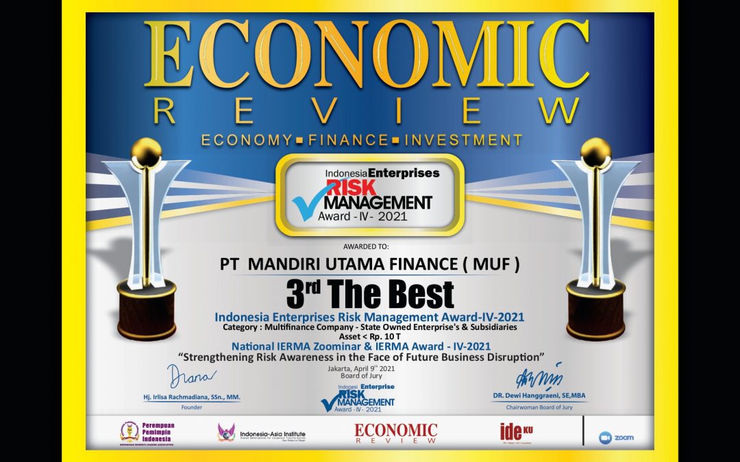 3rd The Best Indonesia Enterprise Risk Management Award 2021 dari Economics Review