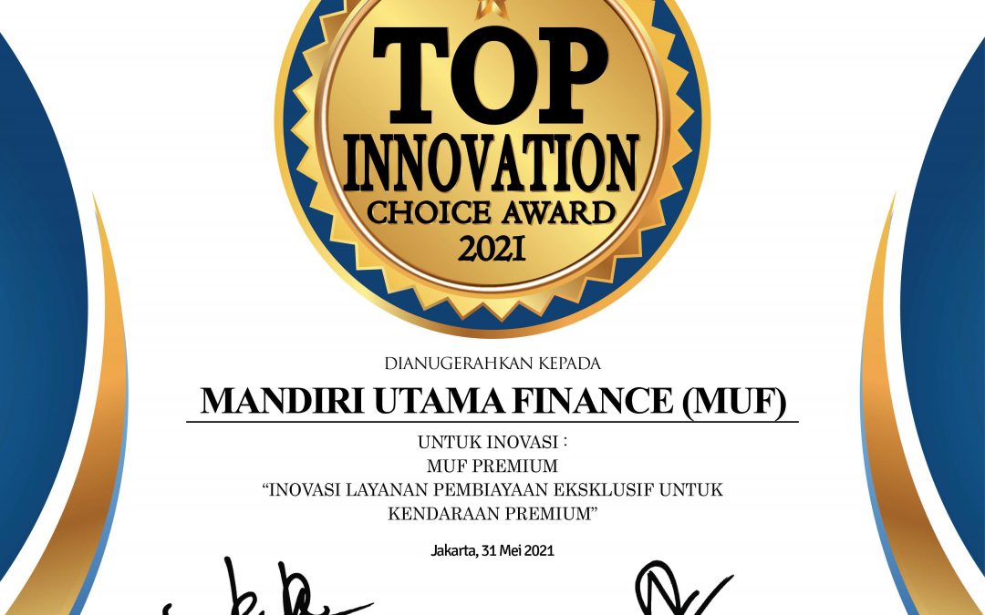 Top Innovation Choice Award 2021 dari InfoBrand – MUF Premium