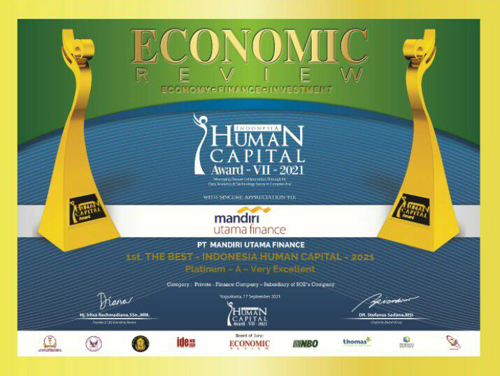 1st The Best – Indonesia Human Capital Award 2021 dari Economic Review