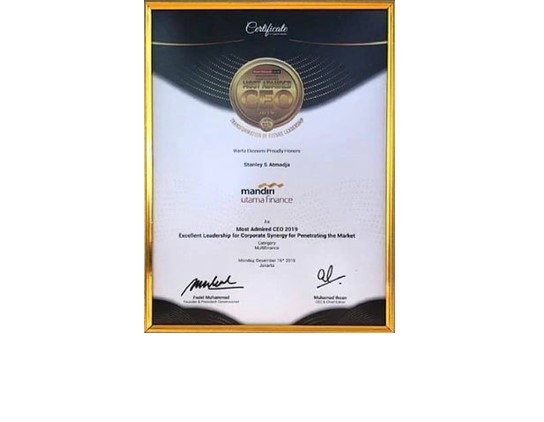 Indonesia Most Admired CEO 2019 dari Warta Ekonomi