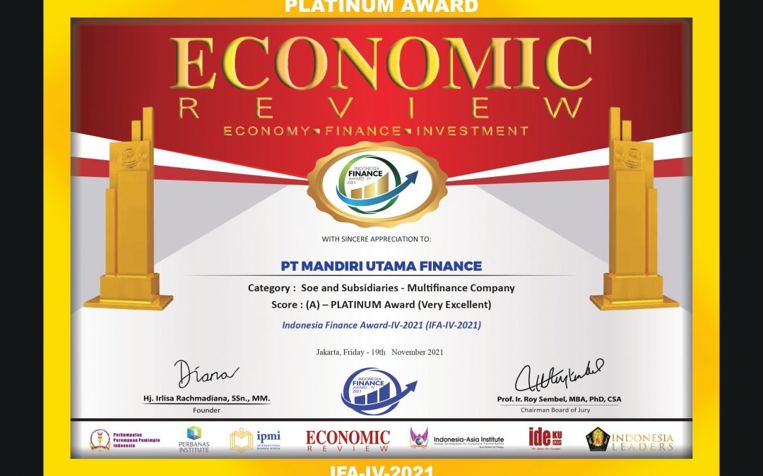 Indonesia Finance Award 2021 dari Economic Review