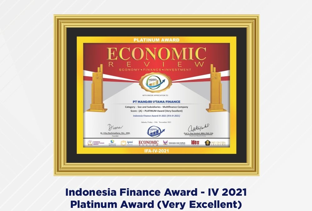 Mandiri Utama Finance Raih Penghargaan: Indonesia Finance Award – IV 2021
