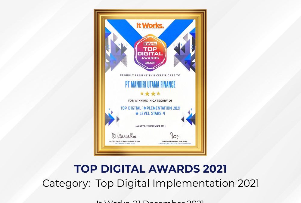 Mandiri Utama Finance Raih Penghargaan: Top Digital Awards 2021