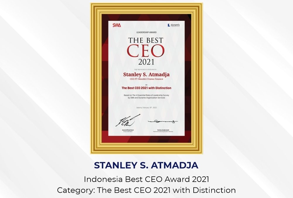 Mandiri Utama Finance Raih Penghargaan: Indonesia Best CEO Award 2021