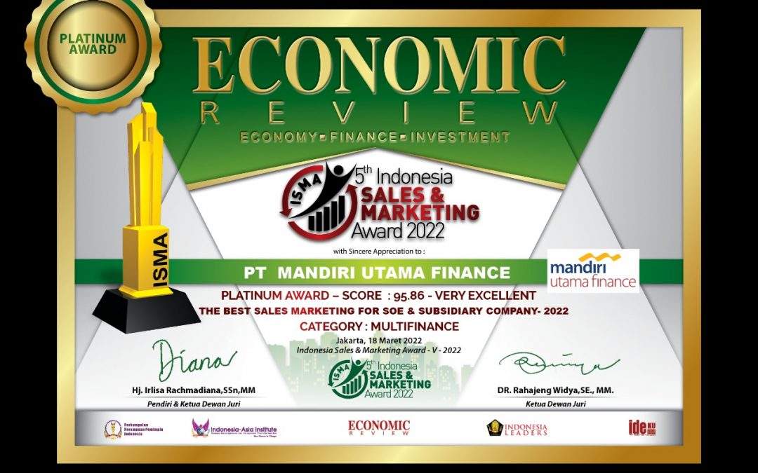 Indonesia Sales & Marketing Award 2022 dari Economic Review
