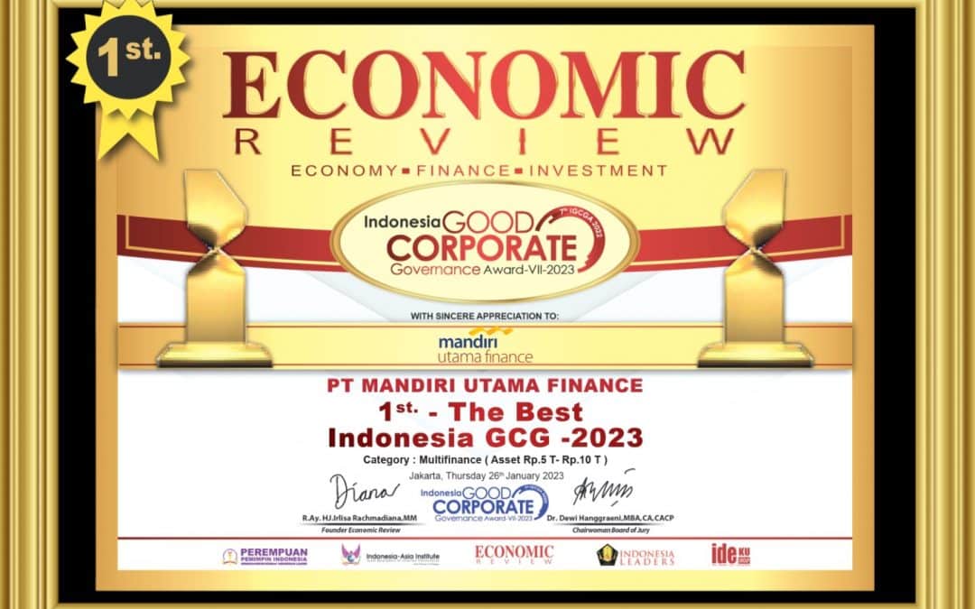 Indonesia Good Corporate Governance Award 2023 dari Economic Review