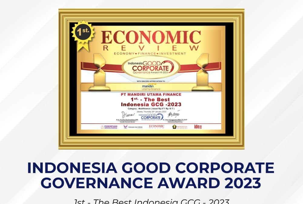 Mandiri Utama Finance Raih Penghargaan: Indonesia Good Corporate Governance Award 2023