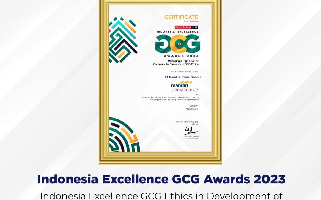 Mandiri Utama Finance Raih Penghargaan: Indonesia Excellence GCG Awards 2023