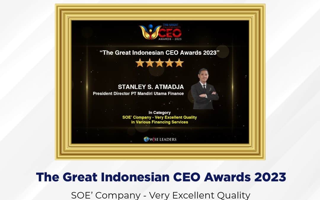 Mandiri Utama Finance Raih Penghargaan: The Great Indonesian CEO Awards 2023