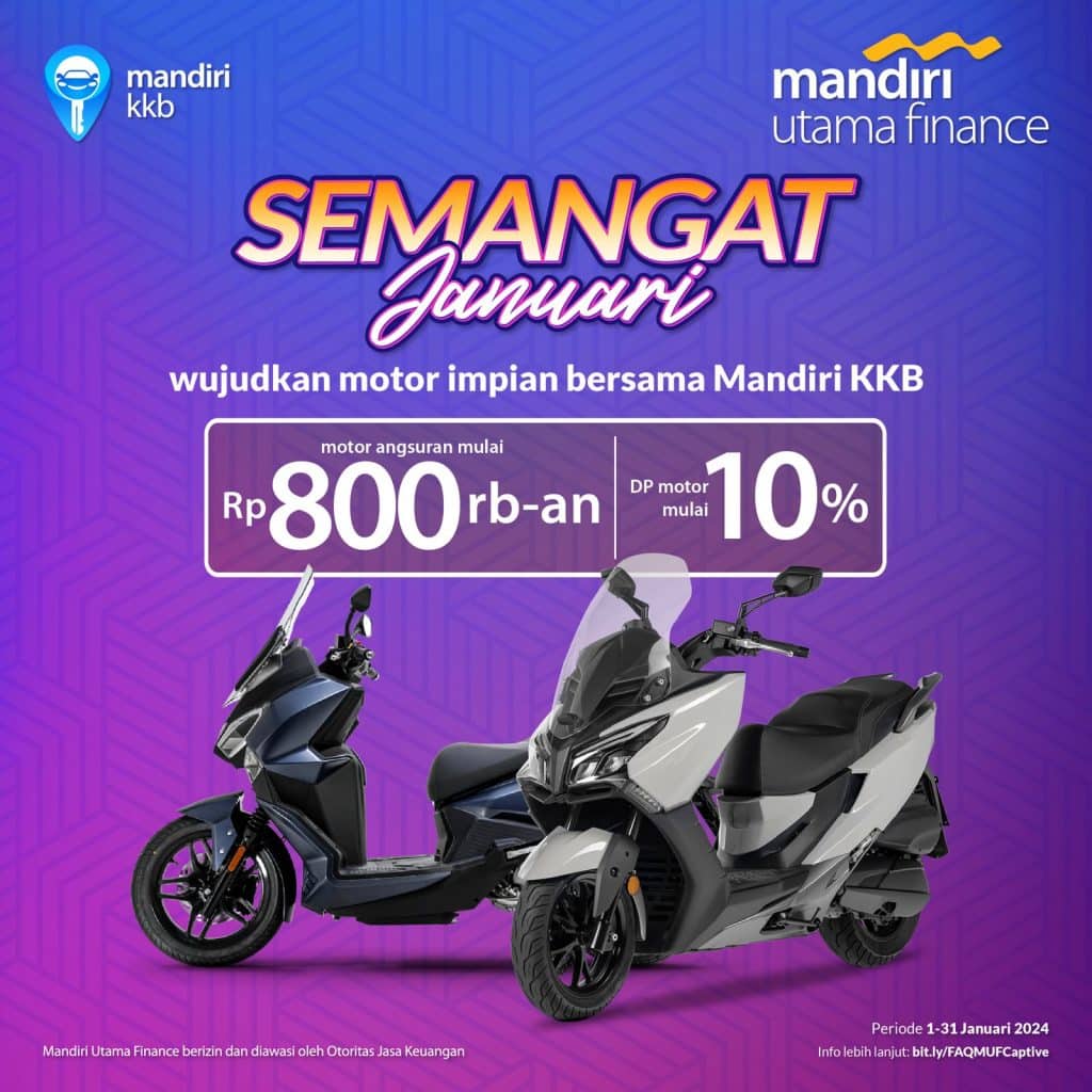 Promo Semangat Januari bagi Nasabah Bank Mandiri KKB Motor Mandiri