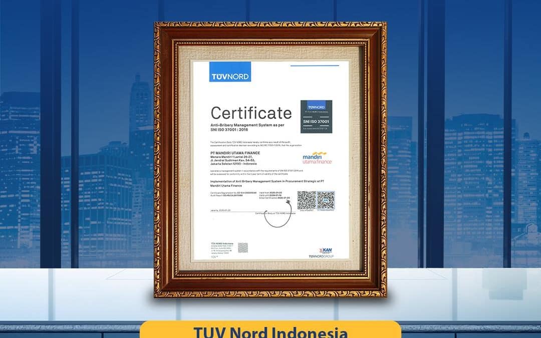 MUF Mendapatkan Sertifikasi Sistem Manajemen Anti Penyuapan